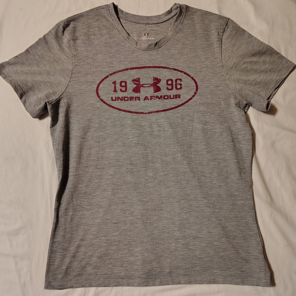 Under Armour Gray Heat Gear T-Shirt Men's Size Large